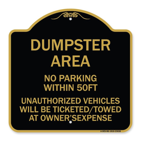 Signmission No Parking Within 50 Ft Unauthorized Vehicles Ticketed Towed at Owners Expense, BG-1818-23638 A-DES-BG-1818-23638 - main